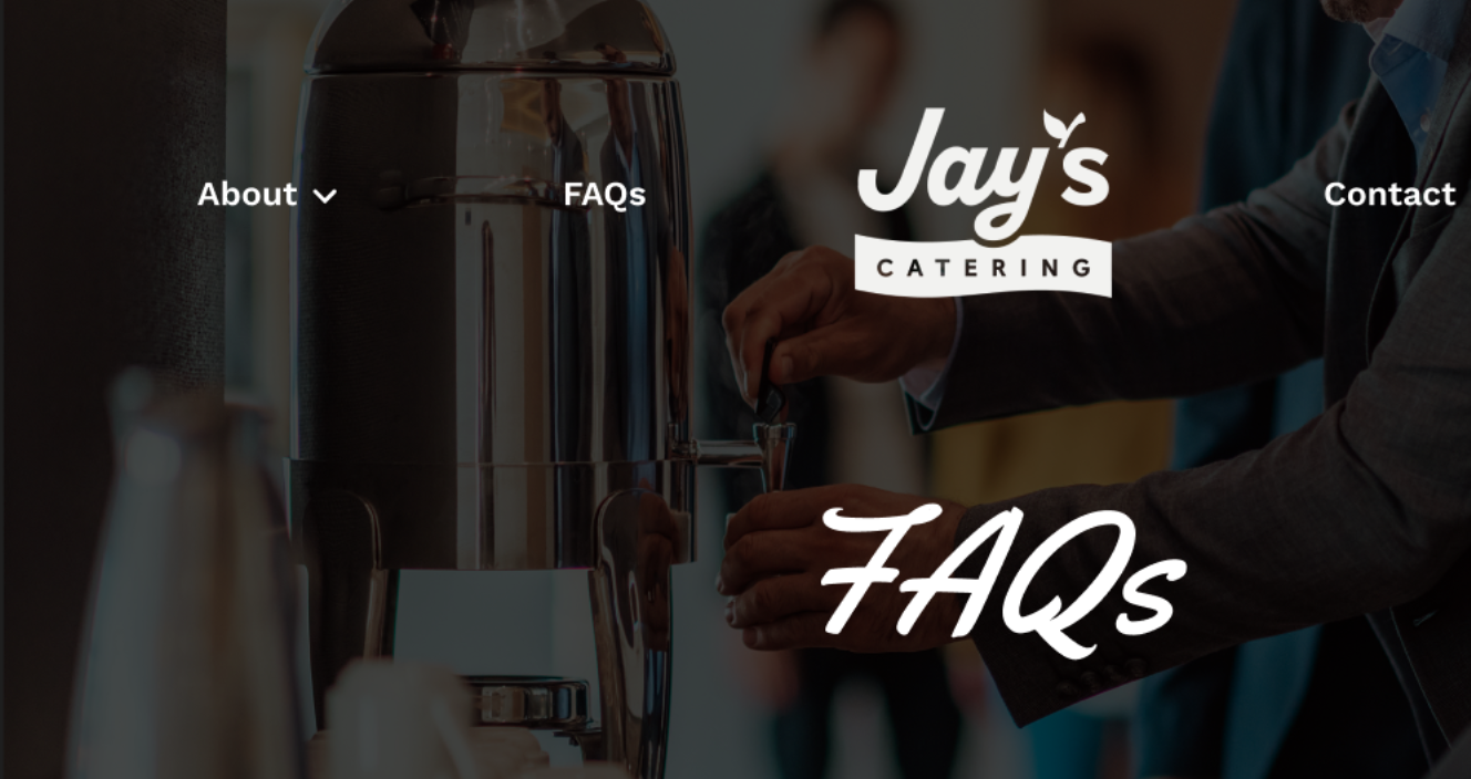 Catering beverage station during service